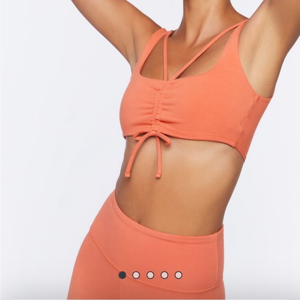 Light coral “powder pink” Forever 21 sports bra and leggings